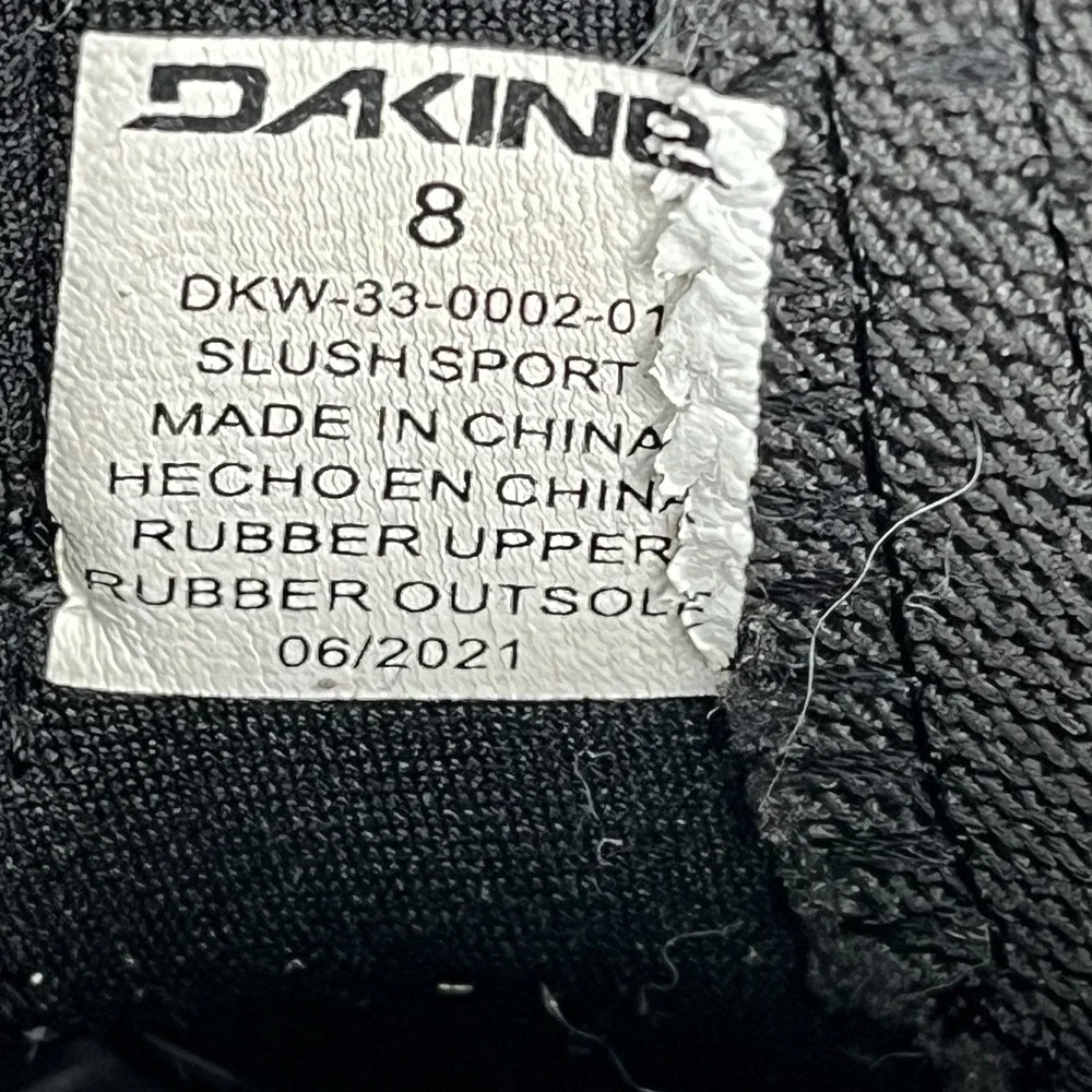Dakine Slush Sport Waterproof‎ Rubber Boots, Women's Size 8 DKW-33-0002-01 BLACK